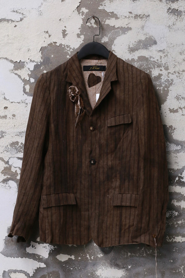 ARCHIVIO J.M.Ribot hand-dyed linen suit/pants AJM-G01/HR-BROWN jacket